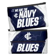 Carlton Blues AFL Large Neoprene Team Colour and Logo Pencil Case