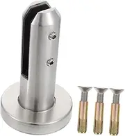 DECOMELODY Sturdy Stainless Steel Balustrade Bracket Spigot Glass Panel Post for Swimming Pool Staircase and Garden Fencing Modern Design with Smooth Finish Easy Installation