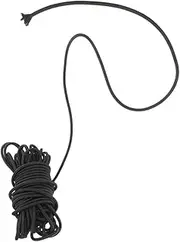 Beatifufu 1 Roll Round Elastic Cord Bungee Cord Cords Gym Grip Elastic Shoe Laces Shoe Laces for Sneakers Shoelaces Shoes Ties Cuff Cord Round Cuff Cord Accessories Elastic Rope Black Yarn