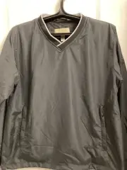 cabelas women’s long sleeve black pullover windbreaker size medium new with tags