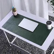 Genuine Leather Desk Pad Protector, Extended Gaming Mouse Pad, Large Waterproof Desk Mat, 35” x 17” Multifunctional Non Slip Office Writing Mouse Pad