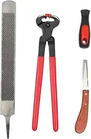 Goat Hoof Trimmer - Detailing Tools for Cows - Ergonomic Multifunctional Nail Palm Set for Equine Grooming and Shearing