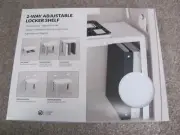 U Brands 2-Way Adjustable Locker Shelf White 5-13/16" To 14-13/16"H x 8-7/16" To