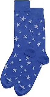 [Hot Sox] Mens Glow In The Dark Stars Crew Socks