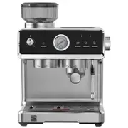 Kenmore Elite Semi-Auto Espresso Coffee Machine with Grinder, 15-Bar & Auto-Tamp (Stainless Steel)