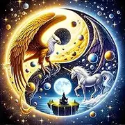 QINRUBB DIY Yin and Yang Diamond Painting Adults, 5D Tai Chi Diamond Painting Pictures Beginners, Eagle Round Full Drill Diamond Painting Embroidery Cross Stitch Gifts Home Wall Decor 30 x 30 cm