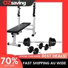 adjustable workout bench weight rack dumbbell set 60.5kg black 5361