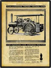 1917 Case Steam Engines & Tractors New Metal Sign: Racine, Wisconsin