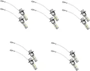 GLEAVI 5sets Fit Car Fog Light Led Bulbs Extend Car Headlight Lifespan 2pcs*5
