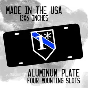 Thin Blue Line Law Enforcement Sayings Attitude Moral Aluminum License Plate