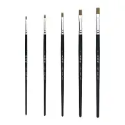 XDT#537 Artist Paint Nail Art Brush 5pc Micro Fine Detail Watercolor Acrylic