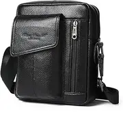 [XiaoDuoLi] Retro Leather Messenger Shoulder Crossbody Bag Business Adjustable Sling Purse Retro Satchel Bag for 7.9 inch