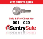 Sentry Safe & Fire Box keys / Series 001 - 020 / Sentry / Master Lock