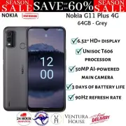Nokia G11 Plus 4G (64GB, Grey) 6.52” HD Android Phones Cellular Phones Grey New