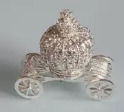 CINDERELLA COACH TRINKET BOX FOR RINGS JEWELRY BOX RHINESTONE ENCRUSTED BEAUTY
