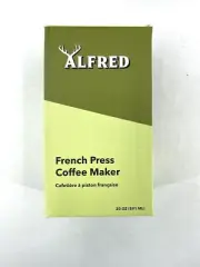 New in Box Alfred But First Coffee French Press Coffee Maker 20 OZ