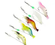 Soft Luminous Shrimp Lure Set, Fishing Bait with Hooks Beads Fishing