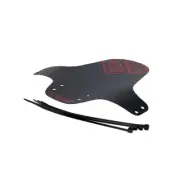 MTB Fender, Short Zip Tie, Black w/Fire Red