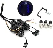 ALAGPNPMZH Universal 52mm Three Display Air Suspension Pressure Gauge Meter Air Ride Gauge with 3pcs 1/8NPT Sensors Car Accessories Boost Meter(Blue Display)