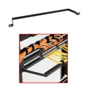 19" Cable Management Bar Panel Space Saver Rear Support Rack Data Cabinet Steel