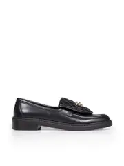 Black Leather CC Turnlock Quilted Loafers