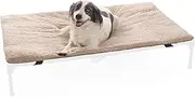 K&H Pet Products Dog Cot Pad (Cot Sold Separately), Pillow-Top Comfort Bed for K&H XL Elevated Dog Beds, Soft & Fluffy, Secure Fit Straps, Machine Washable, Portable - Extra-Large 50 X 32 Tan Fleece