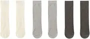 [FASHION YO] 3 Pairs Back to School Kids Girls Knee High Plain School Uniform Colourful Cotton Rich Socks