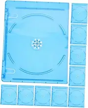 PHENOFICE 10pcs Translucent CD DVD Storage Box Organizer Disc Packing Case with DIY Cover Insert Efficient Media Storage for Home Travel