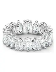 [Swarovski] Matrix Vittore Ring Drop Cut Rhodium Plated in White