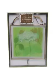 Demdaco Artful Reflections Window Wall Art Glass Sun Catcher Flower Butterfly