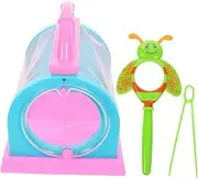 1Set Handheld Insect Cage Outdoor Insect Mesh Observation Kit with Magnifying Glass Tweezers for Butterfly Breeding Lightweight Portable for Exploration
