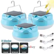 Camping Solar Tent Light Rechargeable LED Flashlight Power Torch Lantern Lamps