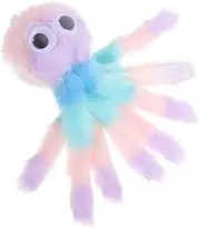 INOOMP Octopus Plush Cat Chew Soft Rainbow Cat Pillow for Interactive Fun Teething Chasing Cute Simulation Design