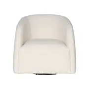 [James Lane] Decker Boucle Ivory Swivel Chair