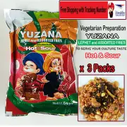 3x Myanmar Cuisine Vegetarian Preparation Peanut Fries Food Snack Hot & Sour