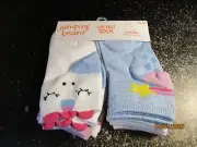 Jumping Beans Girls' 6-Pack Softest Gripper Assorted Socks Size 2T-4T