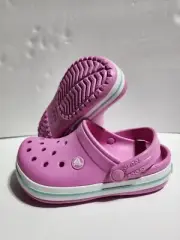 New Kids Crocs Crocband Clog Sandals Platform K Party Pink 207006 6SW Size J3