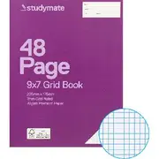 Studymate 9x7" 70gsm 7mm Grid Book NSW/QLD 48 Page