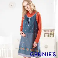 在飛比找momo購物網優惠-【Gennies 奇妮】甜心苺果幾何方格背心洋裝(卡/綠/黑