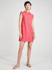 butterfly eyelet shift dress