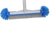 WEKADRIN Heavy Duty Pool Brush Head for Cleaning Walls Ergonomic Durable and Fit for Inground Above Ground Pools Blue Scrub Brush with Reinforced Aluminium Back