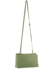 [PIERRE CARDIN] Leather Crossbody Bag in Leaf