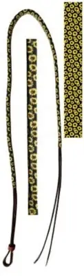 Showman 4 ft. Leather OVER & UNDER with leather SUNFLOWER print overlay horse