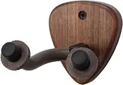 Mellisso 1 PCS Wall Mount Guitar Hanger Hook Wood Base Banjo Bass Acoustic Electric Guitar Neck Holder Stand Beech Wood with Picks Slot,B