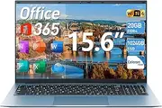 SGIN Laptop, 15.6 Inch Laptops with 20GB RAM 128GB EMMC+1024GB, Celeron N5095 Quad-Core, Win 11 Notebook, 1 Year Office 365, 180° Viewing, Type-C, HDMI, 8000mAh, WiFi 6, USB3.2 * 3