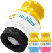Duo Pink/Blue Solar Buddies Refillable Roll On Sponge Applicator For Kids, Adults, Families, Travel Size Holds 100ml Travel Friendly for Sunscreen, Suncream and Lotions (Pink/Blue)