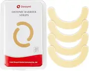 DERAYMI 20 Pack Ostomy Barrier Strips, Elastic Colostomy Film Tape to Stop Leaks, Latex-Free Medical Grade Hydrocolloid Skin Flange Extenders Stoma for Colostomy Ileostomy Bags Pouches