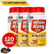 3 x 40pk White King Bleach Tablets Lemon NEW AUS