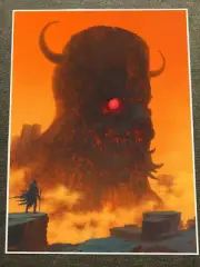 Horned Rock Entity with Glowing Red Eye - Poster 18x24in