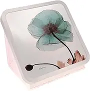 IURRDOP Blue Lotus Folding Wall Shelf, Floating Shelf Bathroom Storage Box, Waterproof Self-Adhesive Hanging Cabinet